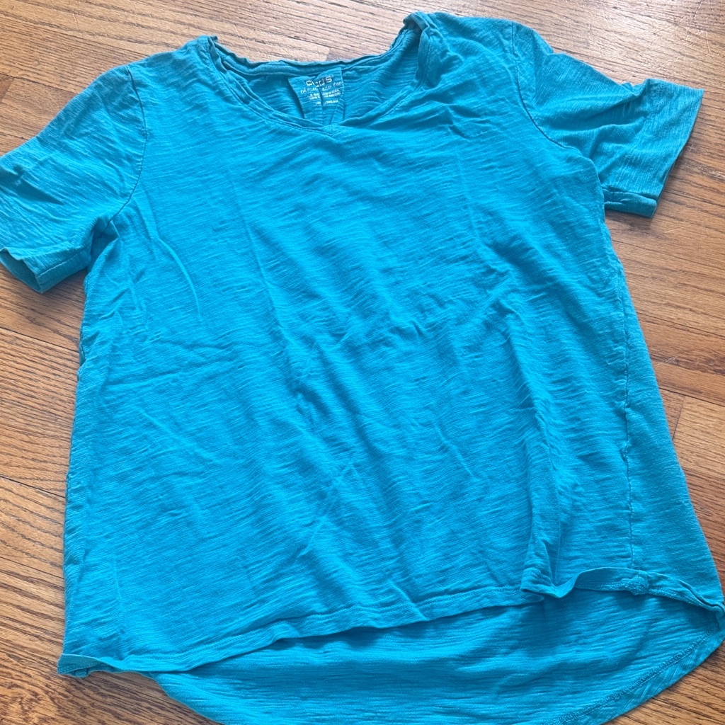 Chico's Vibrant Teal Short Sleeve Tee